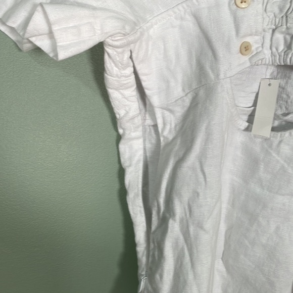 Madewell Square-Neck Mini Dress 100% Linen White Size 0 NWT - Picture 9 of 11